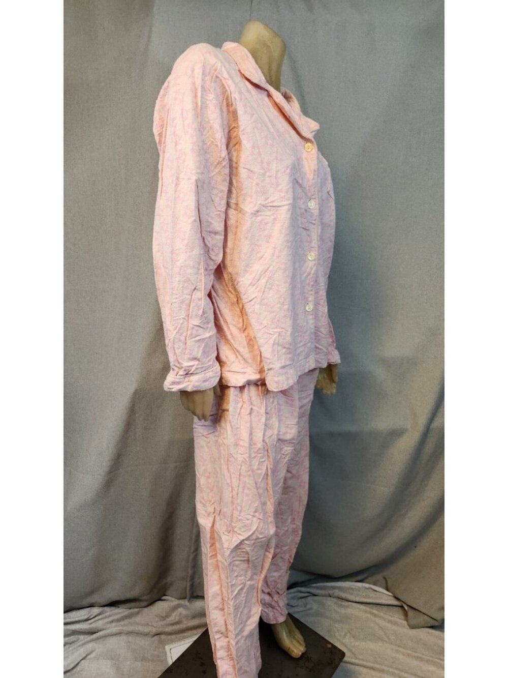 Sleeping With Bon Jovi Pink Pajama Set Collared Top Pants Intimates XXL XXLARGE - Picture 4 of 10